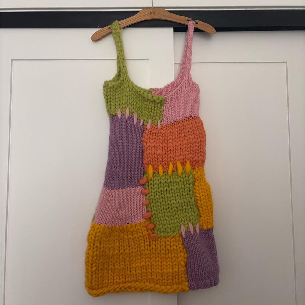 HOPE MACAULAY Mermaid Patchwork Knit Dress - Picture 4 of 15